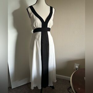Jonathan Martin Black and White Maxi Dress